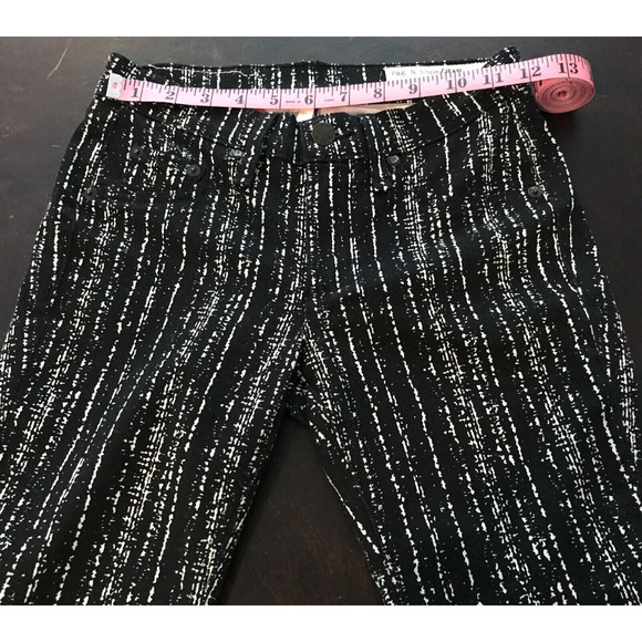 Rag & Bone Jean Black/White Barcode Print Stretch Leggings - Size 24 - NWT - Picture 5 of 12
